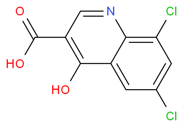 6,8-DICHLORO-4-HYDROXYQUINOLINE-3-CARBOXYLIC ACID_分子结构_CAS_35973-27-4)