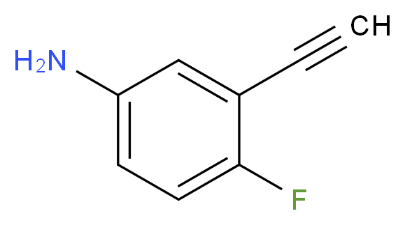 3-Ethynyl-4-fluoroaniline_分子结构_CAS_77123-60-5)