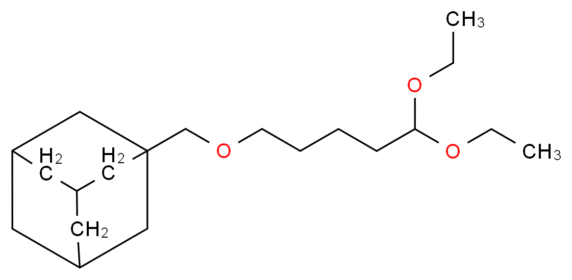 1-{[(5,5-diethoxypentyl)oxy]methyl}adamantane_分子结构_CAS_202577-30-8