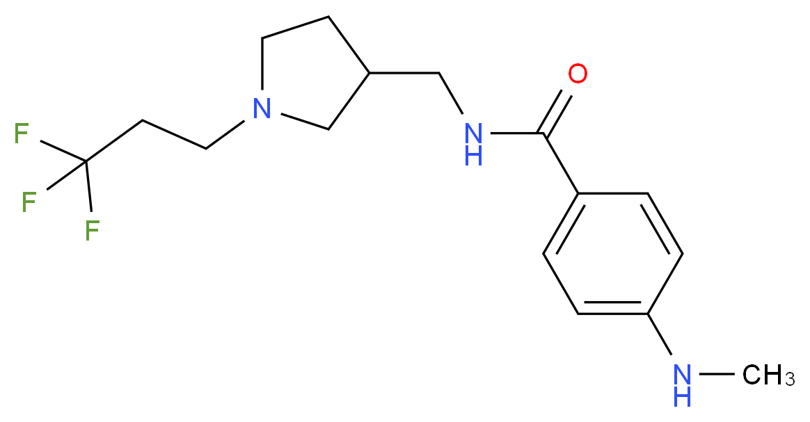 4-(methylamino)-N-{[1-(3,3,3-trifluoropropyl)pyrrolidin-3-yl]methyl}benzamide_分子结构_CAS_)