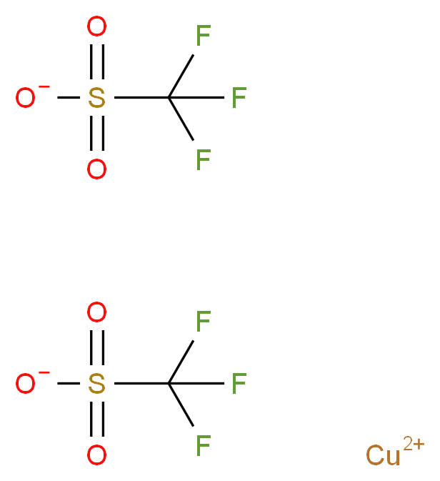 copper(2+) ion ditrifluoromethanesulfonate_分子结构_CAS_34946-82-2