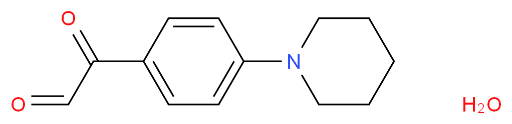 2-oxo-2-[4-(piperidin-1-yl)phenyl]acetaldehyde hydrate_分子结构_CAS_93290-93-8