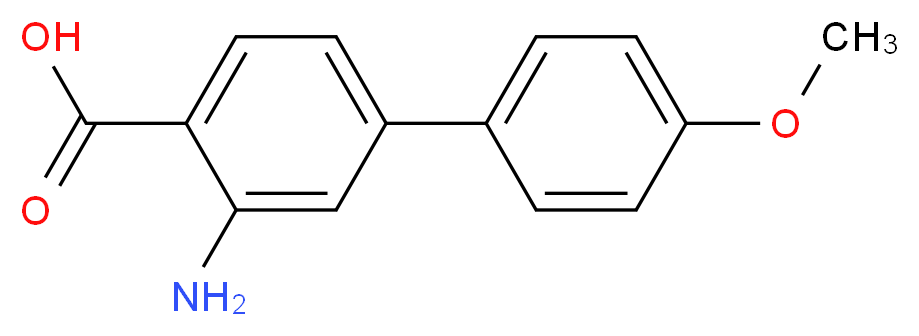 2-amino-4-(4-methoxyphenyl)benzoic acid_分子结构_CAS_861389-74-4