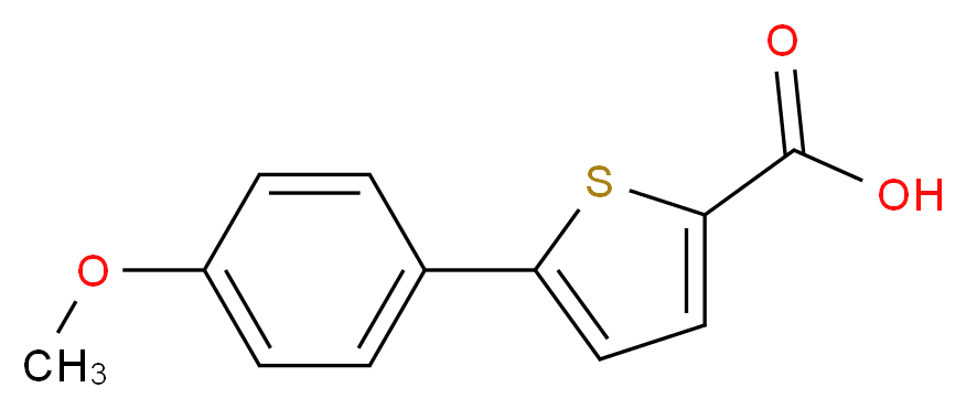 5-(4-Methoxyphenyl)-2-thiophenecarboxylic acid_分子结构_CAS_116016-56-9)