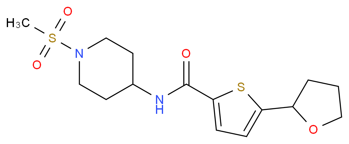 N-[1-(methylsulfonyl)-4-piperidinyl]-5-(tetrahydro-2-furanyl)-2-thiophenecarboxamide_分子结构_CAS_)