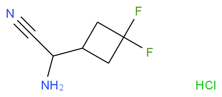 2-Amino-2-(3,3-difluorocyclobutyl)acetonitrile hydrochloride_分子结构_CAS_1215166-79-2)