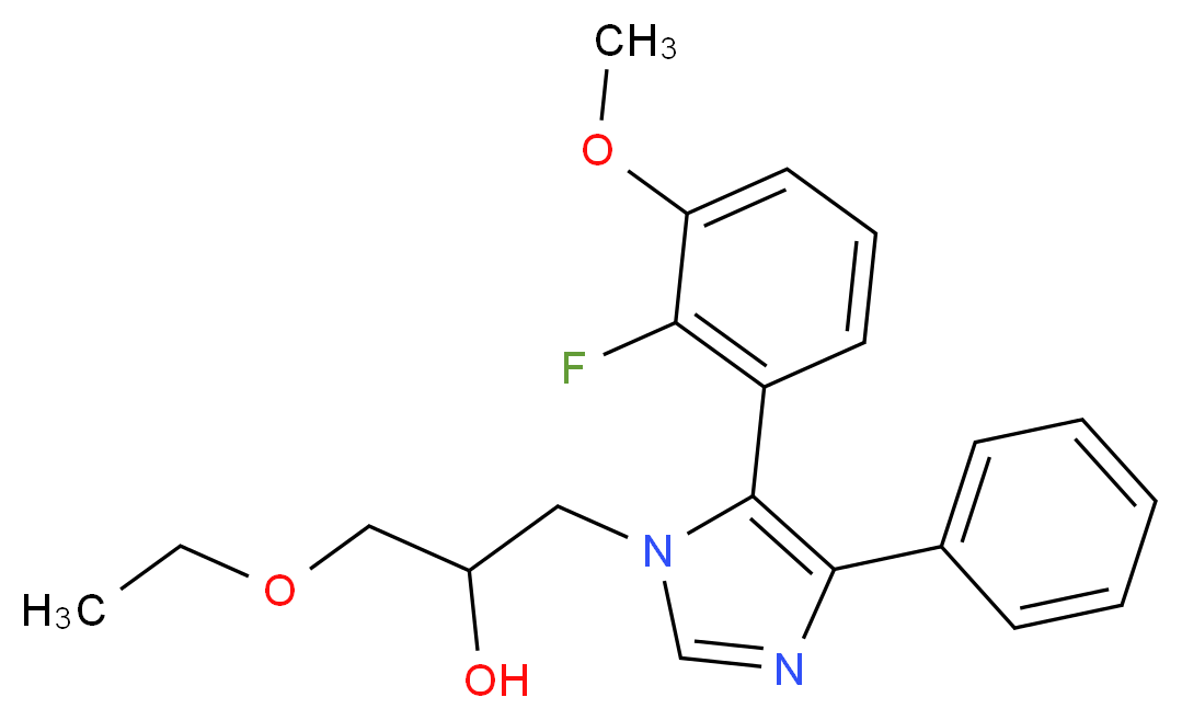 1-ethoxy-3-[5-(2-fluoro-3-methoxyphenyl)-4-phenyl-1H-imidazol-1-yl]propan-2-ol_分子结构_CAS_)