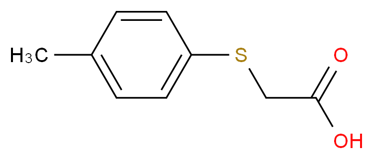 2-[(4-methylphenyl)sulfanyl]acetic acid_分子结构_CAS_3996-29-0