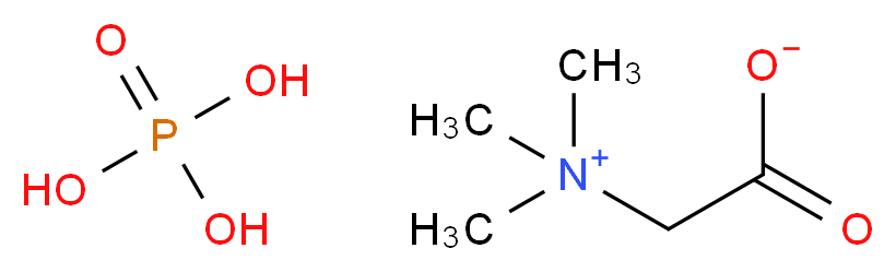 phosphoric acid 2-(trimethylazaniumyl)acetate_分子结构_CAS_58823-88-4