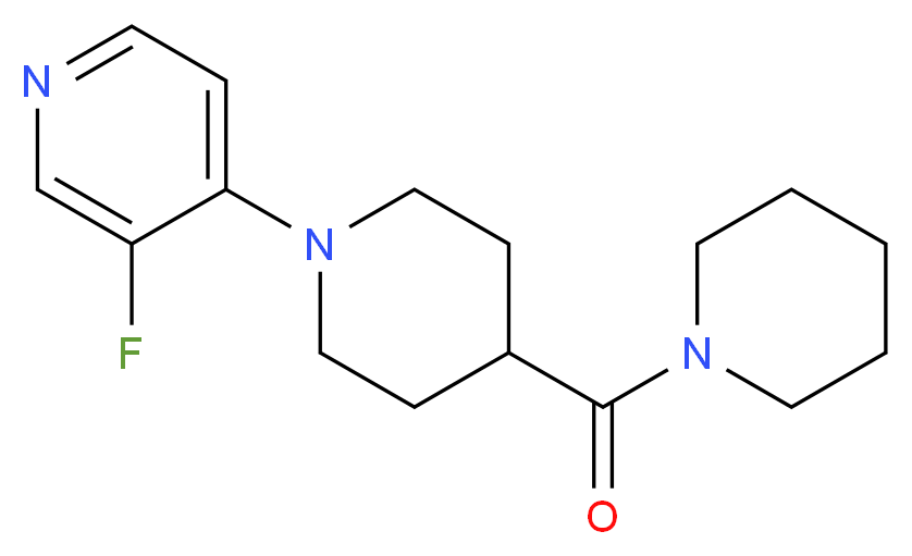 3-fluoro-4-[4-(1-piperidinylcarbonyl)-1-piperidinyl]pyridine_分子结构_CAS_)
