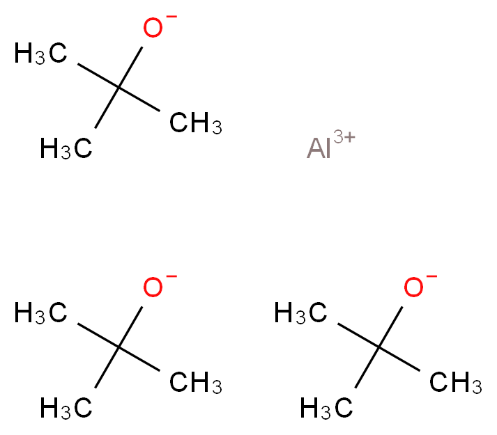 aluminium(3+) ion tris(2-methylpropan-2-olate)_分子结构_CAS_556-91-2