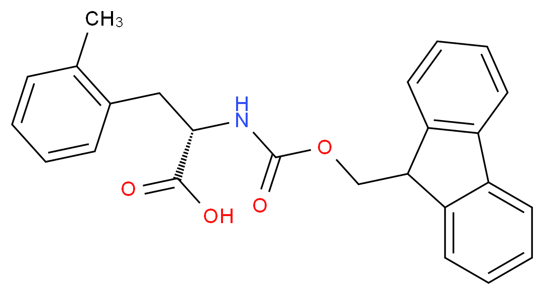 (2S)-2-({[(9H-fluoren-9-yl)methoxy]carbonyl}amino)-3-(2-methylphenyl)propanoic acid_分子结构_CAS_211637-75-1