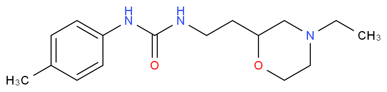 N-[2-(4-ethylmorpholin-2-yl)ethyl]-N'-(4-methylphenyl)urea_分子结构_CAS_)