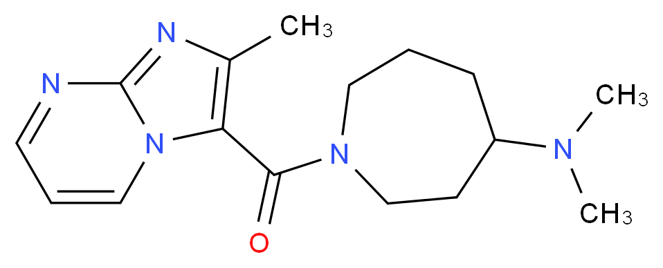 N,N-dimethyl-1-[(2-methylimidazo[1,2-a]pyrimidin-3-yl)carbonyl]-4-azepanamine_分子结构_CAS_)