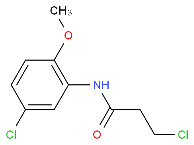 3-chloro-N-(5-chloro-2-methoxyphenyl)propanamide_分子结构_CAS_346726-62-3