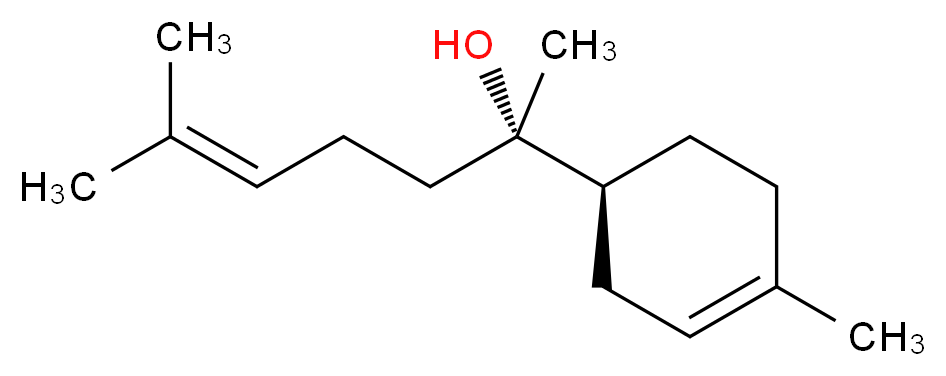 (2S)-6-methyl-2-[(1S)-4-methylcyclohex-3-en-1-yl]hept-5-en-2-ol_分子结构_CAS_23089-26-1