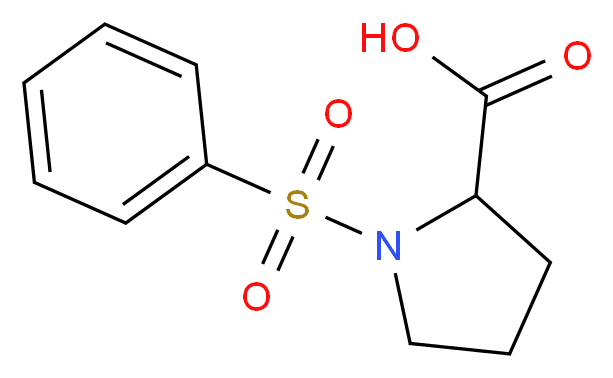 1-(phenylsulfonyl)pyrrolidine-2-carboxylic acid_分子结构_CAS_)
