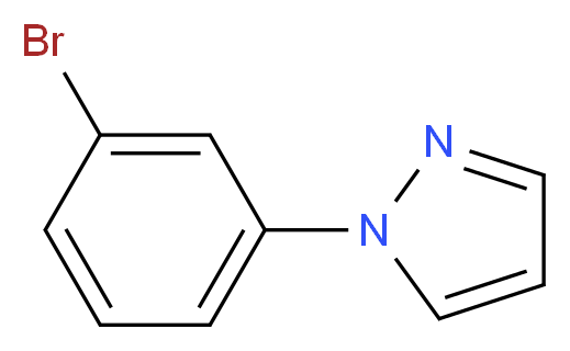 1-(3-Bromo-phenyl)-1H-pyrazole_分子结构_CAS_294877-33-1)