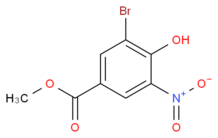 Methyl 3-bromo-4-hydroxy-5-nitrobenzoate_分子结构_CAS_40258-72-8)