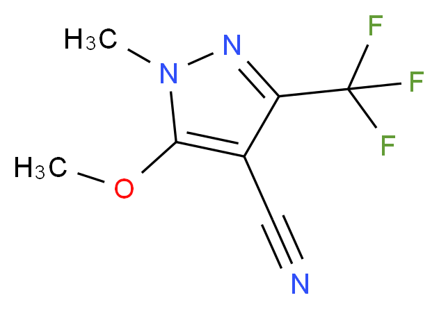 5-Methoxy-1-methyl-3-(trifluoromethyl)-1H-pyrazole-4-carbonitrile_分子结构_CAS_)