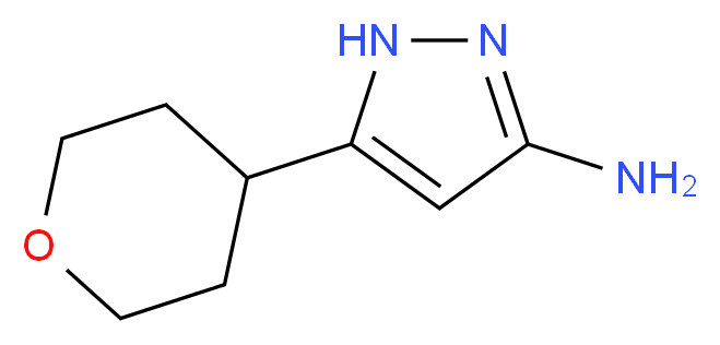 5-(Tetrahydro-2H-pyran-4-yl)-1H-pyrazol-3-amine_分子结构_CAS_1000896-69-4)