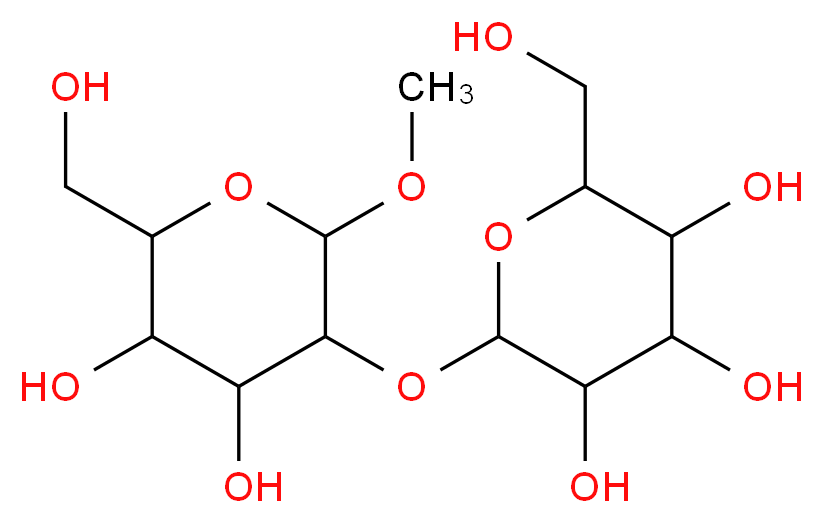 2-{[4,5-dihydroxy-6-(hydroxymethyl)-2-methoxyoxan-3-yl]oxy}-6-(hydroxymethyl)oxane-3,4,5-triol_分子结构_CAS_59571-75-4