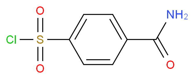 4-(aminocarbonyl)benzenesulfonyl chloride_分子结构_CAS_885526-86-3)