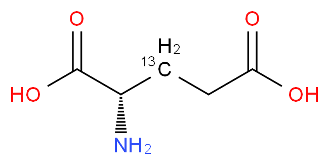 (2R)-2-amino(3-<sup>1</sup><sup>3</sup>C)pentanedioic acid_分子结构_CAS_115473-51-3