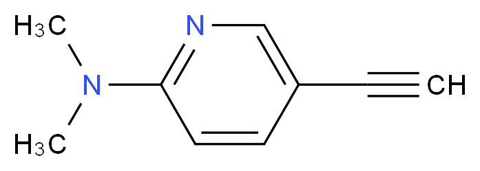 5-ethynyl-N,N-dimethylpyridin-2-amine_分子结构_CAS_754190-29-9)