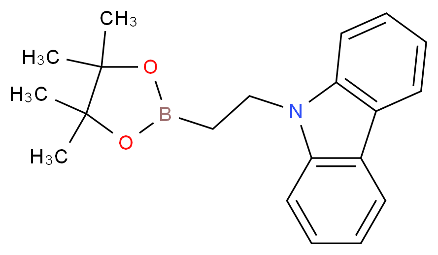 2-(9H-咔唑基)乙基硼酸 频哪醇 酯_分子结构_CAS_608534-41-4)