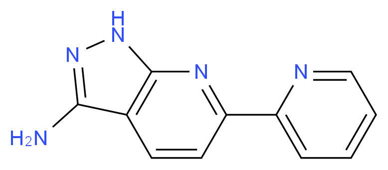 6-(2-Pyridinyl)-1H-pyrazolo[3,4-b]pyridin-3-amine_分子结构_CAS_)