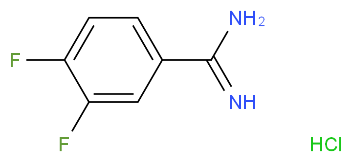 3,4-Difluoro-benzamidine hydrochloride_分子结构_CAS_107392-33-6)