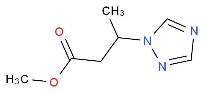 methyl 3-(1H-1,2,4-triazol-1-yl)butanoate_分子结构_CAS_672285-89-1