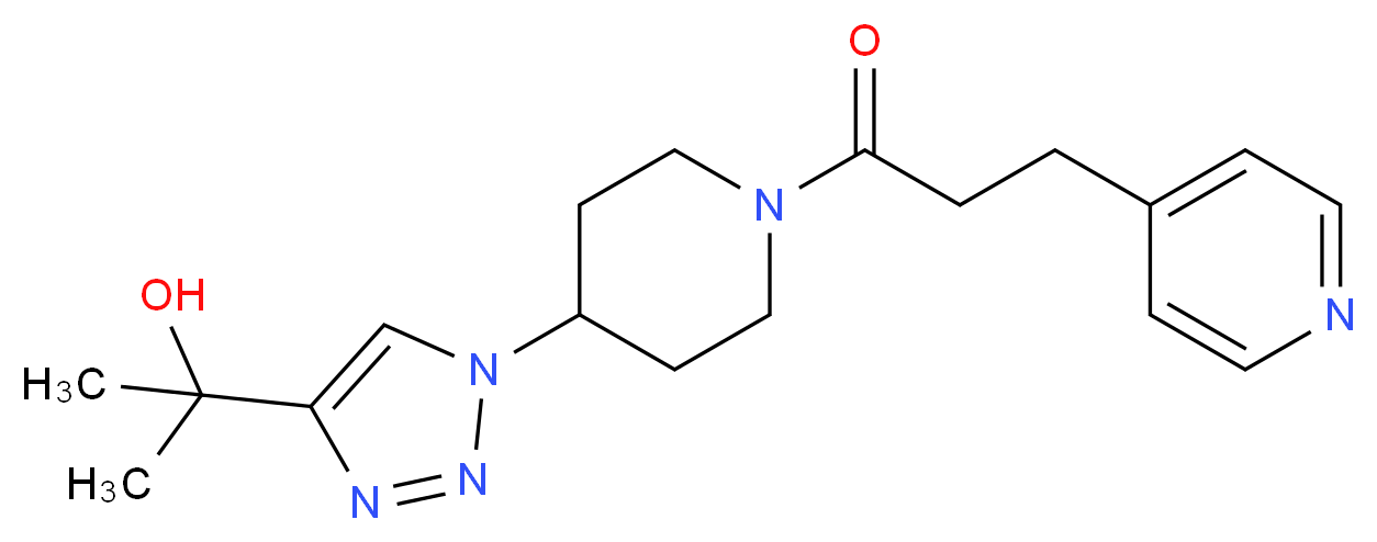 2-{1-[1-(3-pyridin-4-ylpropanoyl)piperidin-4-yl]-1H-1,2,3-triazol-4-yl}propan-2-ol_分子结构_CAS_)