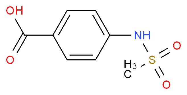 4-[(Methylsulphonyl)amino]benzoic acid_分子结构_CAS_7157-76-0)