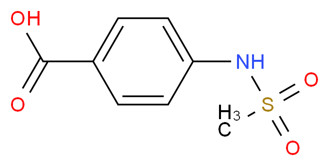 4-[(METHYLSULFONYL)AMINO]BENZOIC ACID_分子结构_CAS_)