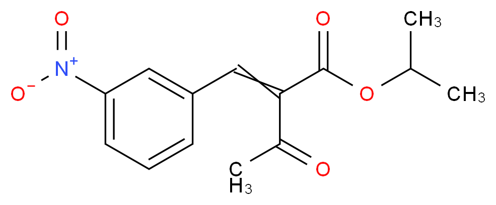 Isopropyl 2-(3-nitrobenzylidene)-3-oxobutanoate_分子结构_CAS_39562-25-9)
