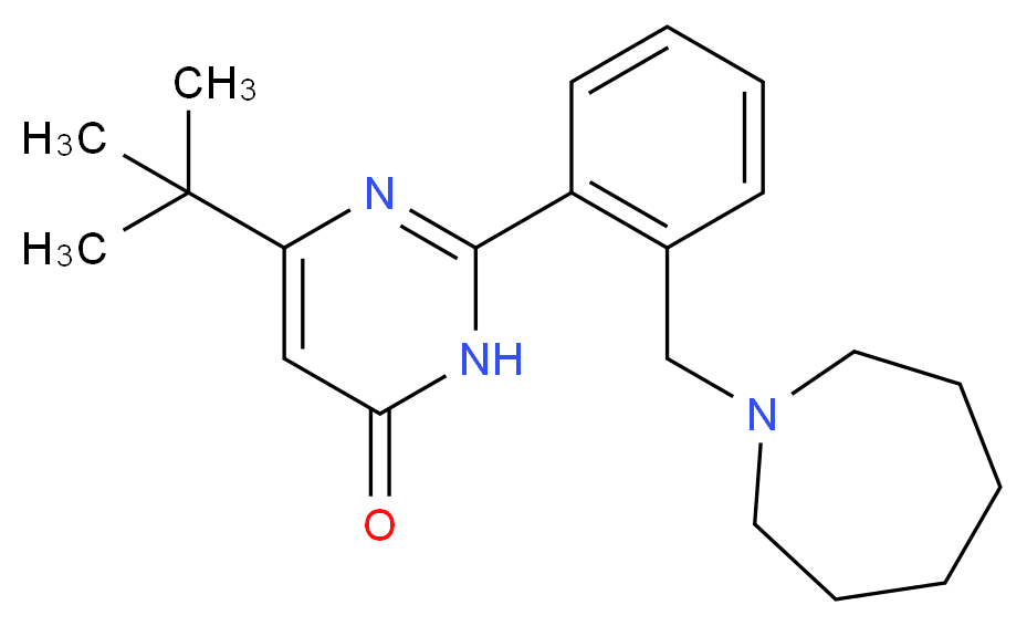 2-[2-(azepan-1-ylmethyl)phenyl]-6-tert-butylpyrimidin-4(3H)-one_分子结构_CAS_)