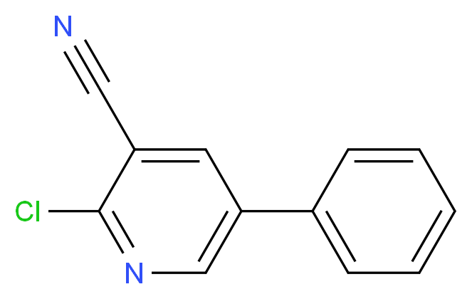 2-chloro-5-phenylpyridine-3-carbonitrile_分子结构_CAS_10177-10-3