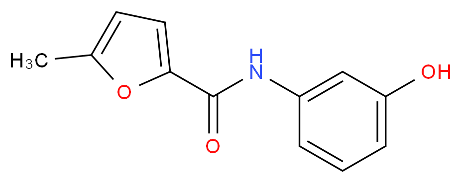 N-(3-hydroxyphenyl)-5-methyl-2-furamide_分子结构_CAS_423730-64-7)