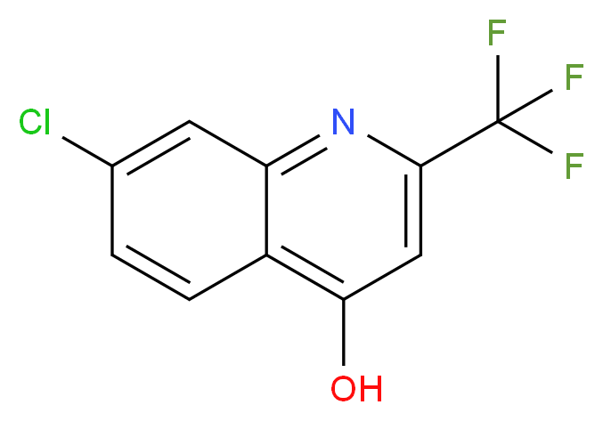 7-chloro-2-(trifluoromethyl)quinolin-4-ol_分子结构_CAS_57124-20-6