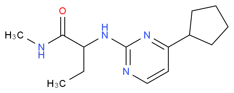 2-[(4-cyclopentylpyrimidin-2-yl)amino]-N-methylbutanamide_分子结构_CAS_)