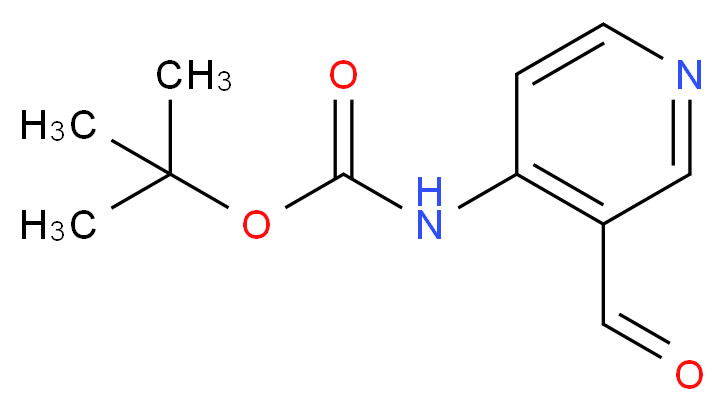 tert-Butyl (3-formylpyridin-4-yl)carbamate_分子结构_CAS_116026-93-8)