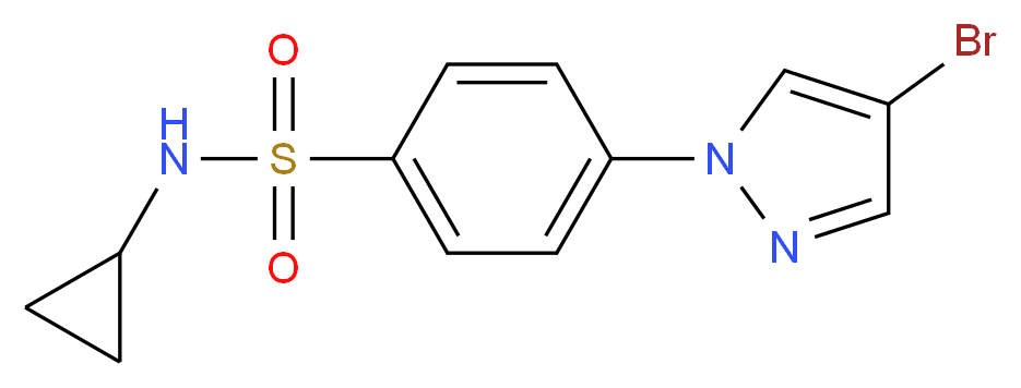 4-(4-Bromo-1H-pyrazol-1-yl)-N-cyclopropylbenzenesulfonamide_分子结构_CAS_1199773-34-6)