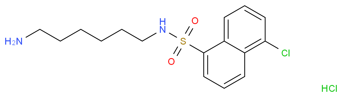 N-(6-氨基己基)-5-氯-1-萘磺酰胺 盐酸盐_分子结构_CAS_61714-27-0)