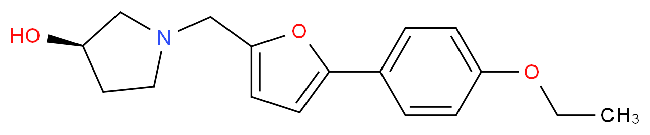 (3R)-1-{[5-(4-ethoxyphenyl)-2-furyl]methyl}pyrrolidin-3-ol_分子结构_CAS_)