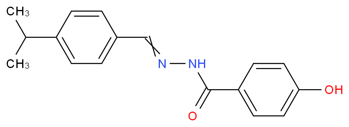 4-hydroxy-N'-{[4-(propan-2-yl)phenyl]methylidene}benzohydrazide_分子结构_CAS_101574-65-6