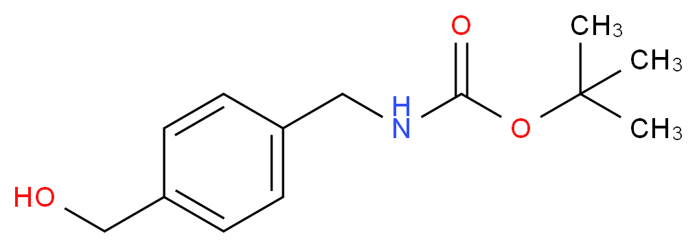 tert-butyl N-{[4-(hydroxymethyl)phenyl]methyl}carbamate_分子结构_CAS_123986-64-1