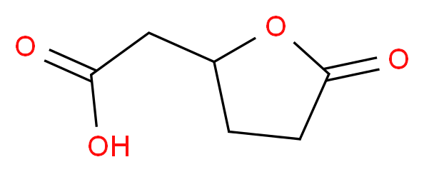 2-(5-Oxotetrahydrofuran-2-yl)acetic acid_分子结构_CAS_60551-20-4)