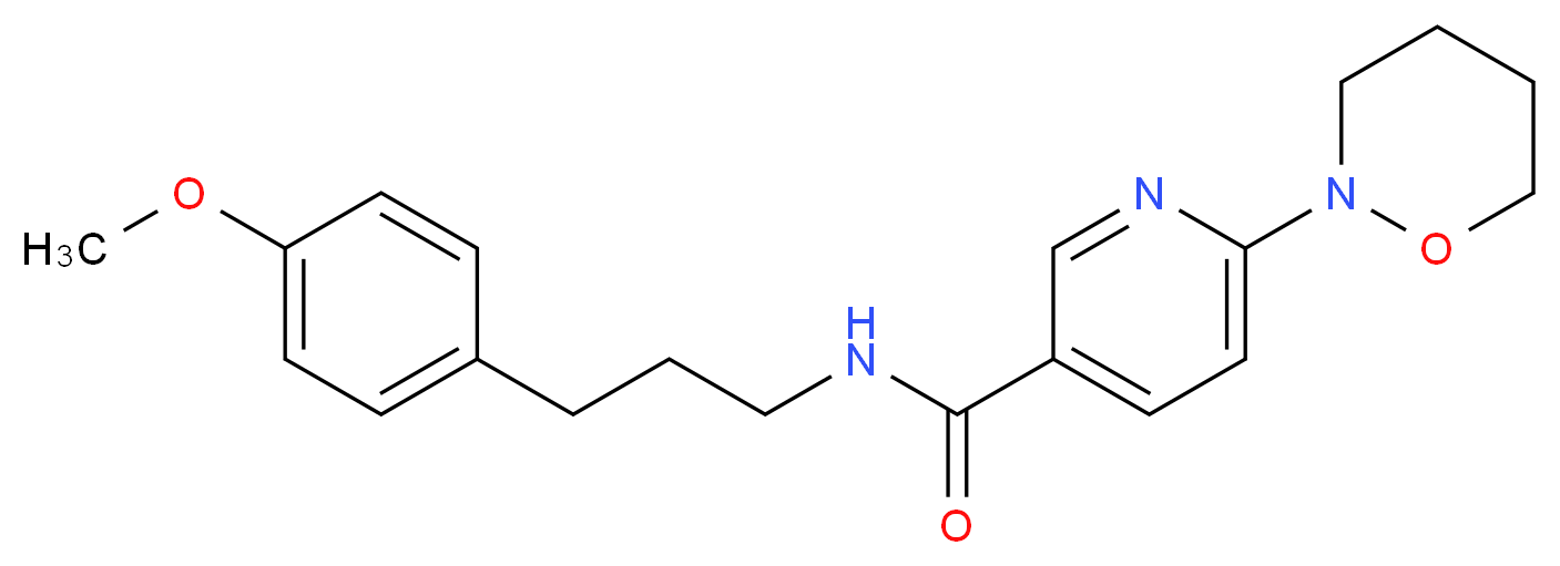 N-[3-(4-methoxyphenyl)propyl]-6-(1,2-oxazinan-2-yl)nicotinamide_分子结构_CAS_)